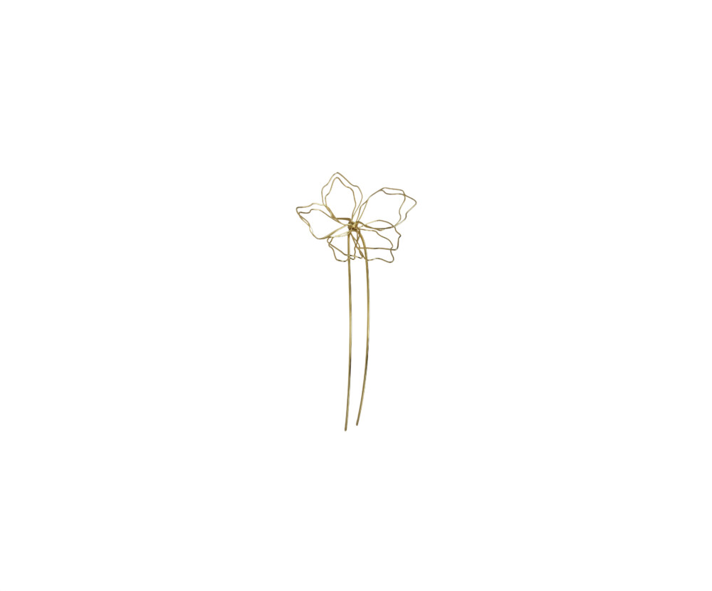 Pin de Cabelo Flor Dourado