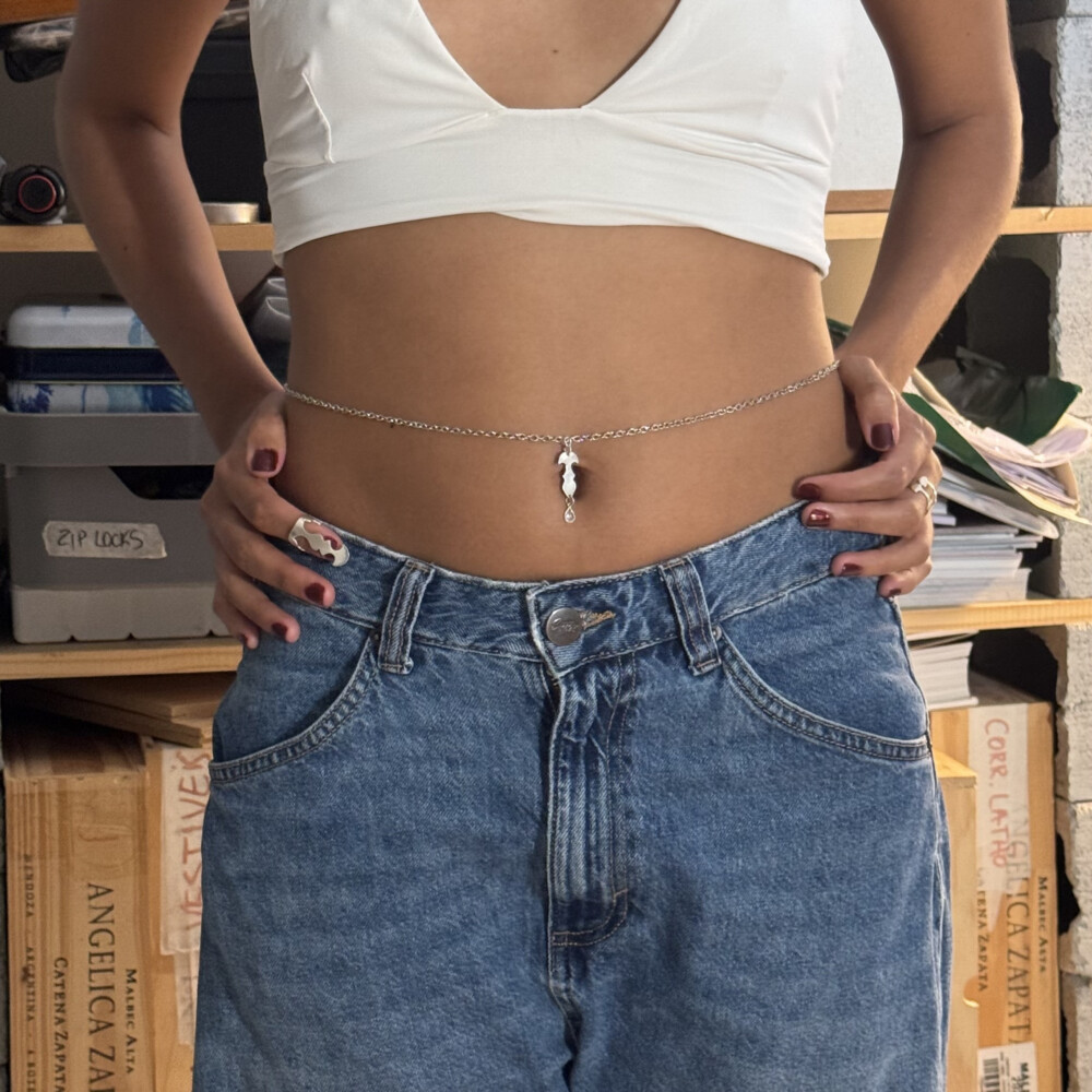 Piercing – pingente com cristal gota
